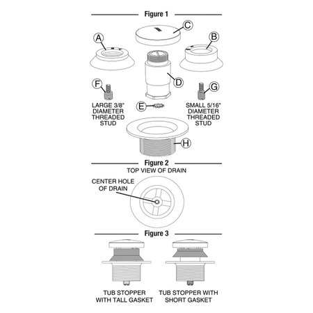 Danco Tub Stopper, Plastic 80811